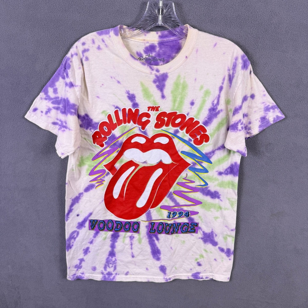 The Rolling Stones Voodoo Lounge 1994 Concert Shirt Men S Purple Tie Dye Reprint